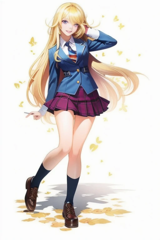 high school girl, Beautiful girl with long blonde hair