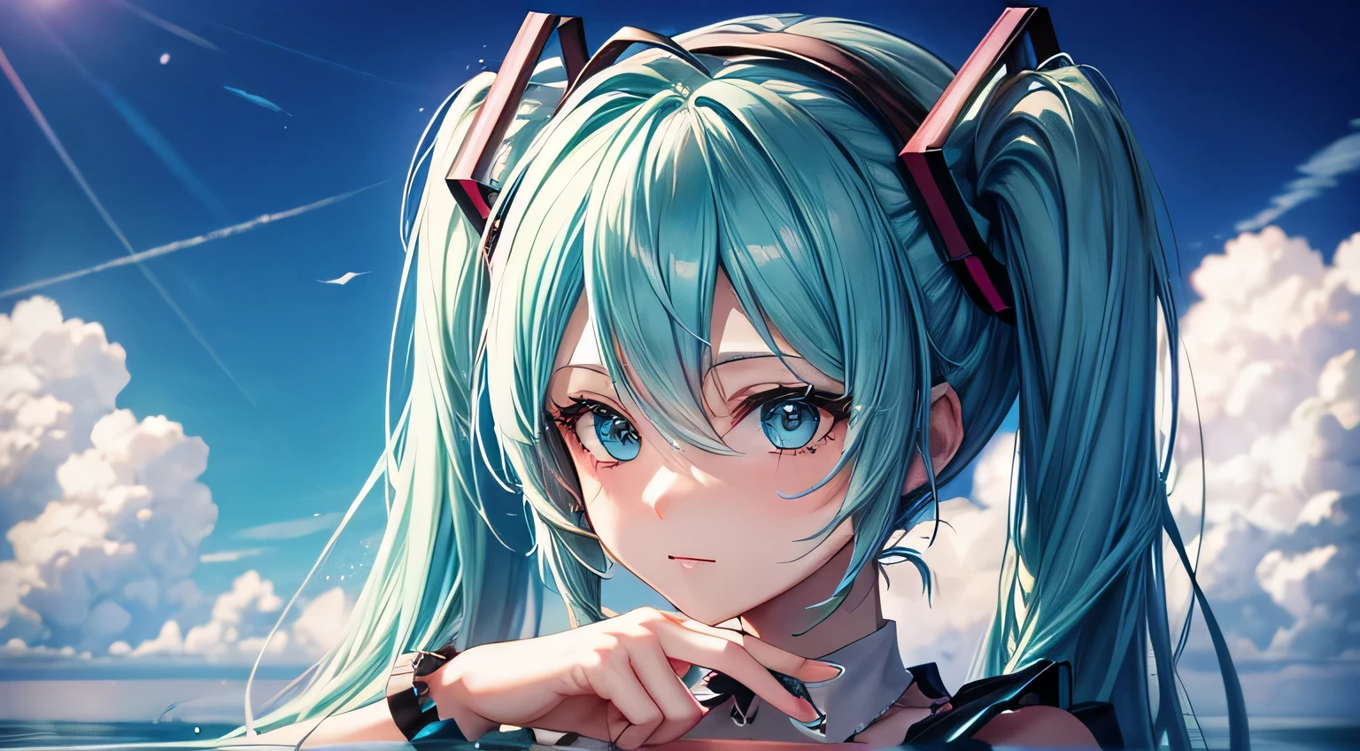 Big Tits Hatsune Miku Perfect eye depiction Perfect finger depiction Perfect hand drawing