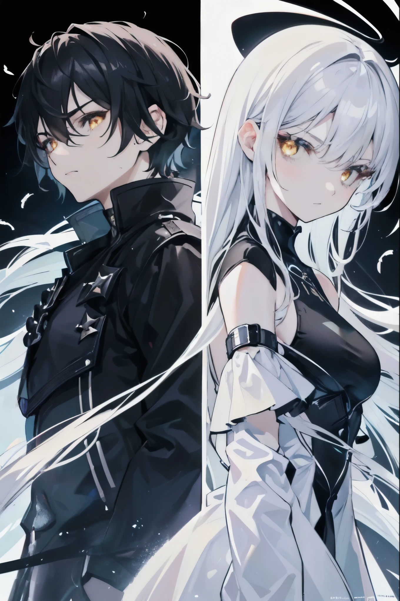 (golden glowing eyes), shiny metallic skin, ethereal atmosphere, ethereal glow, delicate features, intricate details, mesmerizing gaze, otherworldly beauty, mystical aura, enchanting presence, majestic presence, magical light, ethereal colors, captivating expression, divine radiance, celestial beings, ethereal elegance, transcendent grace, dreamlike qualities, heavenly brilliance, luminous enchantment.