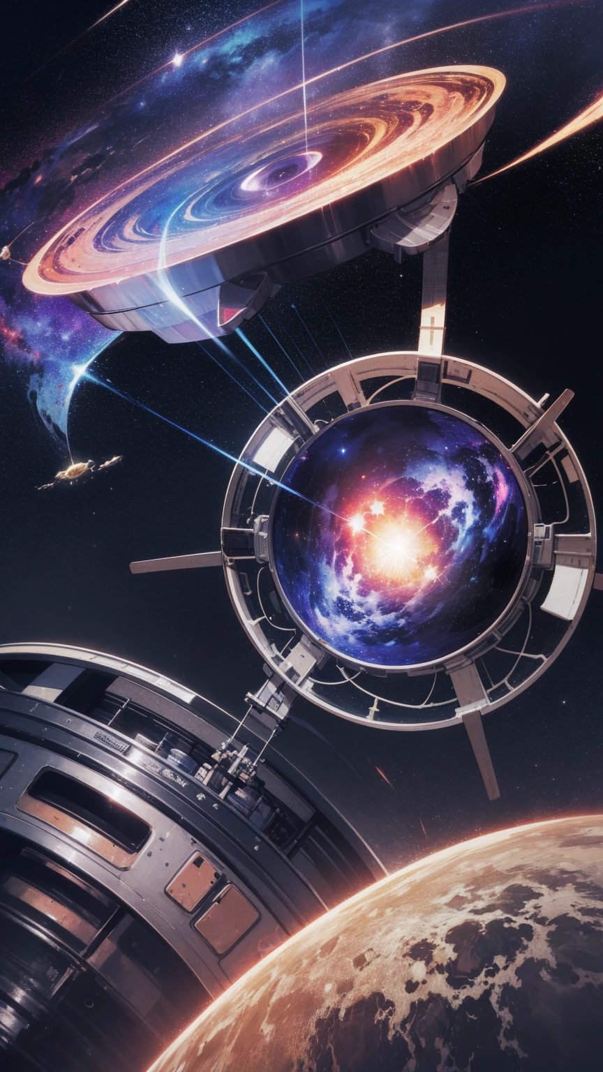 masterpiece, best quality, high quality, Extremely detailed CG unity 8k wallpaper, Depth of Field, HDR,,Reality,Extremely detailed, Wheels within wheels, High Detail, universe, space, galaxy, Star, planet, astronomy, universe, skyline, nebula, Black Hole, Solar System, universe射线, Supernova, deep space, Astronomical objects