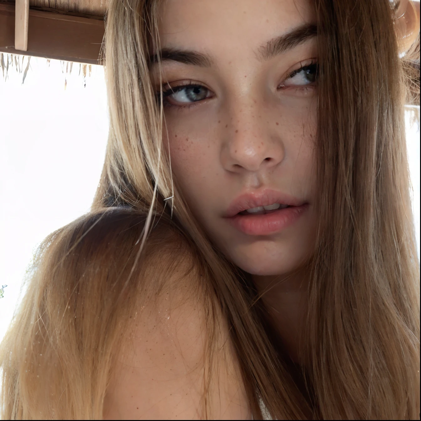 (studio lighting,ultra-detailed), (blonde woman with freckled hair:1.1,beautiful blue eyes:1.1) posing for a photo, Taran Dasha, cute freckles, with freckles, flawless face, (portrait:1.2) Sophie Mudd, (cute freckles:1.1) light freckles, 18 years old, Anastasia Ovchinnikova, Anna Nikonova aka Newmilky, Angelina Stroganova, with long hair and piercing eyes, small freckles