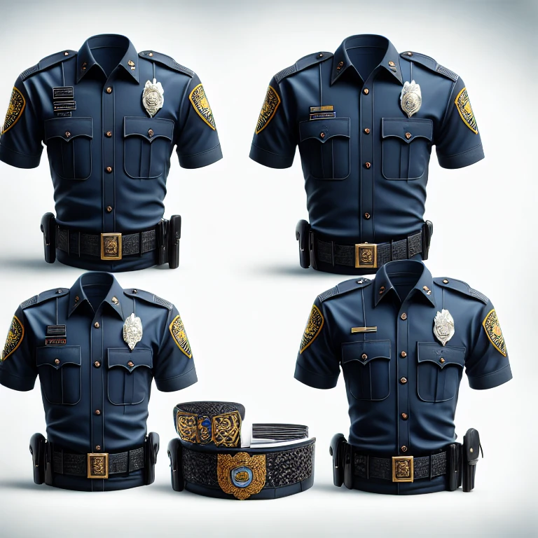 (masterpiece, best quality:1.2), camisa, camisa de policía