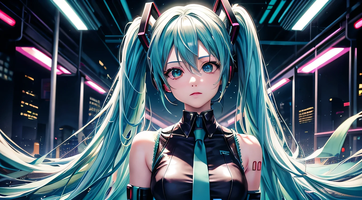 Cyberpunk Costume, Hatsune Miku, 