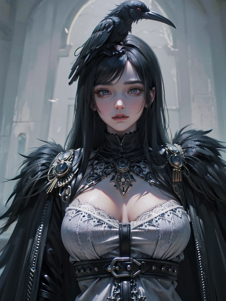 (dark magic), (grim), the raven, (intricate details), (hyperdetailed), 8k hdr, high detailed, lot of details, high quality, soft cinematic light, dramatic atmosphere, atmospheric perspective