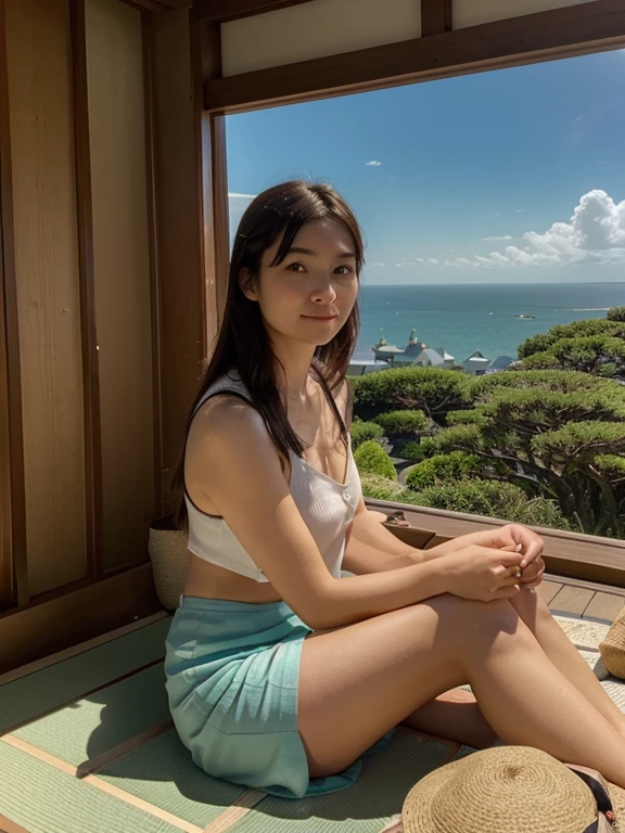 A leisurely day off for a single woman in Japan、Sunshine、Not scheduled、You can see the ocean、A house on a hill