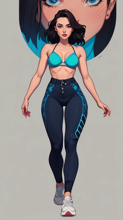 Personagem mulher estilo atompunk Fallout 4 cabelos pretos atriz Ella Purnell com marcas de guerras Imagem de desenho animado de uma mulher .Ilustracaoo estilo desenho animado, estilo de arte dos desenhos animados, estilo de arte dos desenhos animados, digital illustration style, estilo atompunk design de personagens altamente detalhado, arte digital detalhada coragem,actress Ella Purnell Forest fan art, Design de cabelos pretos personagens de retrato, beautiful digital illustration, retrato de alta qualidade, Arte em quadrinhos, mulher jovem cabelo com transas lindas . Eyelined eyes Medium large bust and wonderful sexy clothes. image expression of sexual desire from waist to head illustration atompunk style Fallout 4 The perspective is from below, enfatizando a majestade e o poder da Gigante."actress Ella Purnell black hair a woman in a bikini and sneakers next to another woman, anime illustration , proportions , beautiful arte conceitual de corpo inteiro, realistic bikini, retrato de corpo inteiro de um curta!Cartoon style very detailed face style digital illustration artgerm style, Arte conceitual de anime, Illustration of, detailed arte conceitual de corpo inteiro, design de personagens de arte conceitual de, arte detalhada de personagem de anime, corpo , full body photos Jennifer Connelly style Cartoon style digital illustration artgerm style portrait style
