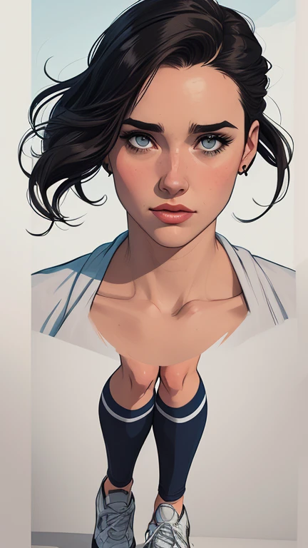Personagem mulher estilo atompunk Fallout 4 cabelos pretos atriz Ella Purnell com marcas de guerras Imagem de desenho animado de uma mulher .Ilustracaoo estilo desenho animado, estilo de arte dos desenhos animados, estilo de arte dos desenhos animados, digital illustration style, estilo atompunk design de personagens altamente detalhado, arte digital detalhada coragem,actress Ella Purnell Forest fan art, Design de cabelos pretos personagens de retrato, beautiful digital illustration, retrato de alta qualidade, Arte em quadrinhos, mulher jovem cabelo com transas lindas . Eyelined eyes Medium large bust and wonderful sexy clothes. image expression of sexual desire from waist to head illustration atompunk style Fallout 4 The perspective is from below, enfatizando a majestade e o poder da Gigante."actress Ella Purnell black hair a woman in a bikini and sneakers next to another woman, anime illustration , proportions , beautiful arte conceitual de corpo inteiro, realistic bikini, retrato de corpo inteiro de um curta!Cartoon style very detailed face style digital illustration artgerm style, Arte conceitual de anime, Illustration of, detailed arte conceitual de corpo inteiro, design de personagens de arte conceitual de, arte detalhada de personagem de anime, corpo , full body photos Jennifer Connelly style Cartoon style digital illustration artgerm style portrait style