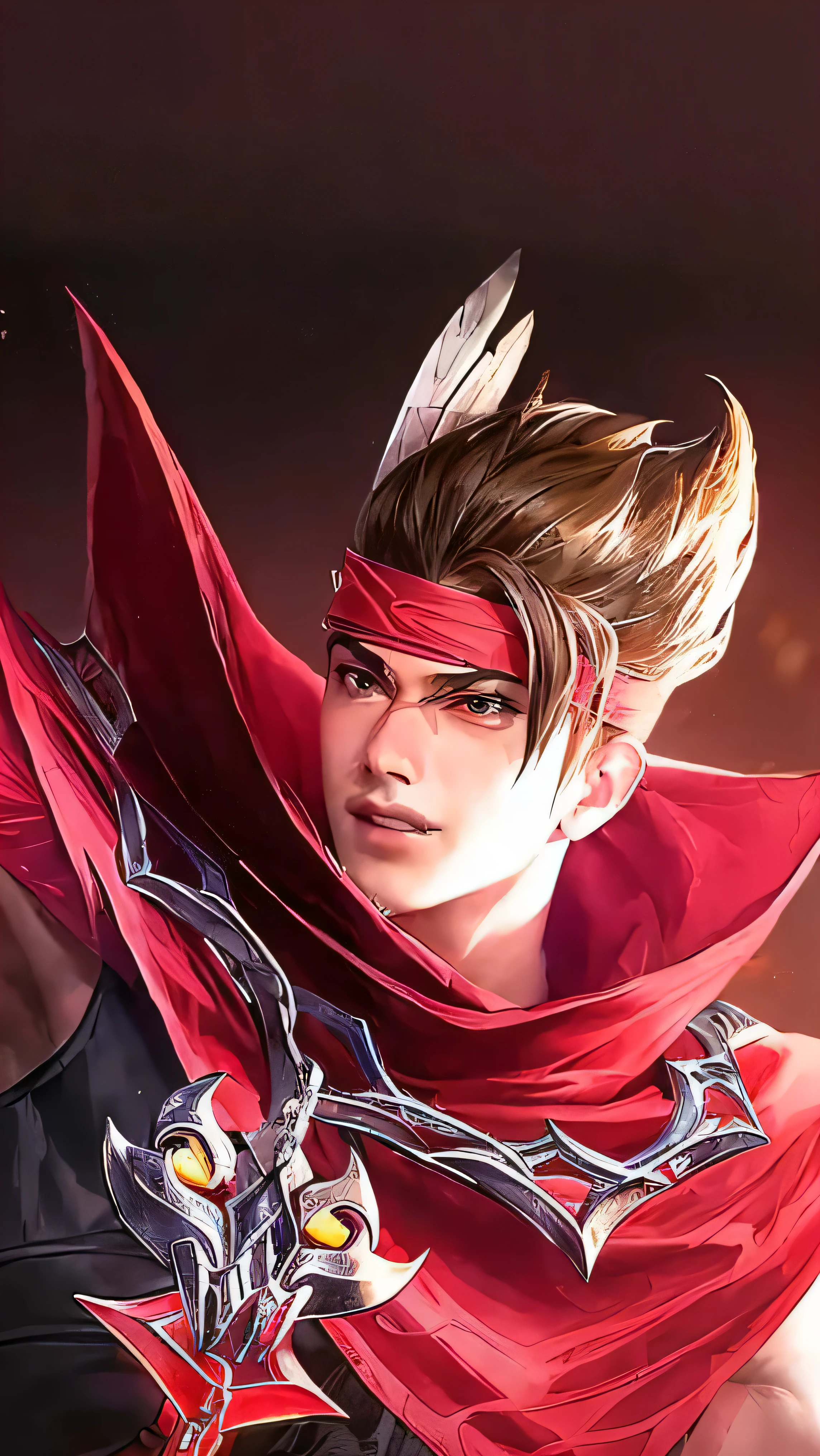 arafed image of a man with a red cape and a sword, sakimi, heise jinyao, xianxia hero, avatar image, portrait of a red sorcerer, arvalis, inspired by Huang Shen, casimir art, valentina remenar, g liulian art style, bian lian, sakimi chan, artgrem