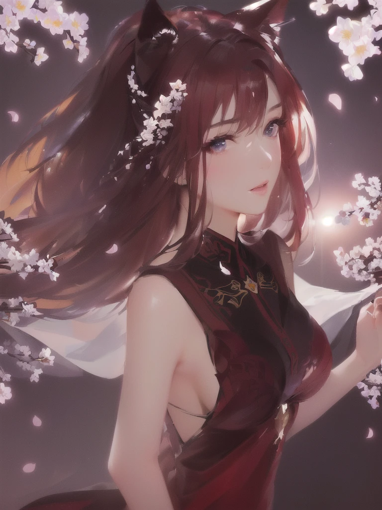 masterpiece, Best quality, (чрезвычайно подробные обои CG Unity 8k), (Best quality), (Best Illustration), (best shadow), absurdity, Realistic lighting, (abyss), beautiful detailed glow, painter Peter Morbacher, Sakura Branches, sakura flowers, Vesna