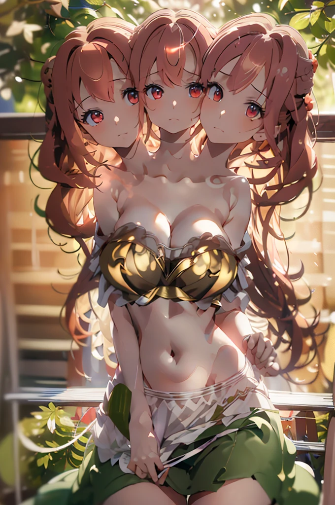 (masterpiece, best quality), best quality, (ultra-detailed), (3heads:1.5), 1girl, (kosuzu motoori:1.3), masterpiece, (best quality:1.5, highres, UHD), highres, absurdo, ultra detail, ultra quality, Ultra resolution, checkered top, crop top, ((stomach)), midriff, ((groin)), checkered skirt, normal ears, shackles, light red hair, twintails adorned with bells, very long hair, wavy hair, sidelocks, red eyes, detailed eyes, parted lips, single horn, sweat, cute, toned belly, hand on own chest, eyelashes, (24 year old woman:1.3), (masterpiece:1.5), (best quality:1.5), (beautiful detailed), extremely detailed CG, extremely delicate and beautiful, depth of field, (finely detailed face), (perfect details:1.2), (mature female:1.3), wide pelvis, slender, large veiny breast, 16k resolution, very high quality, very high definition, extremely detailed, masterpiece, light red hair, long hair, alluring presence, braid, short skirt, close up, big tits, young, glasses,