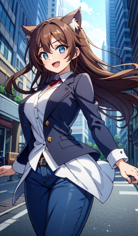 (masterpiece, Transparent air, Transparent eyes,Best Quality, Perfect Anatomy, High quality:1.4), absurderes, absolutely resolution, unbelievable Ridiculous, hight resolution, ultra-detailliert, Official art, Unity 8k wallpaper, Kinetic typography,nice hand, Perfect hands, Detailed beautiful hands, Large_filesize, fulcolor, hight resolution, symmetric, exceptional, Best aesthetic, newest, Anime, very beautiful detailed body,The hair,faces,The eye,
BREAK,
1 beautiful girl, ( girl), Very detailed, colourfull, highest details, BREAK, (Excessively Huge breasts: 1.25), Clear skin, Beautiful skin, Shy skin, 1 beautiful girl, (Brown hair:1.75), (Cat ears, Long hair: 1. 2), (Beautiful Blue eyes, long eyelashes, Double eyelids: 1. 2),Solo,gleaming skin, Clear skin, Beautiful skin,(best quality face),(Top quality glowing eyes),(The best smile,:D:1.45),
BREAK, wearing a Hip-length Black-Leather-Jacket, a Red Shirt, Dark-Blue Jeans, and Grey Boots,
BREAK
BREAK,(morning), The girl is walking around the City,(The city at night is wrapped in beautiful flowers of light. This light illuminates the buildings and streets of the city, dispelling the darkness. The flowers of light brighten people’s hearts and bring hope and joy. This scene is a symbol of beauty and hope, a moving moment.)depth of fields,
BREAK,wakame,wakame,wakame,(Cowboy Shot:1.4),
BREAK,(Blurry background:1.3),(absurderes, hight resolution, Super Detail Art),cel shading,Clear Color, optical effect, Beautiful pictures, Bright glow, mystic atmosphere,(Close-up of girl:1.1), Mystical light particle effect,manga influence, clean line drawings,