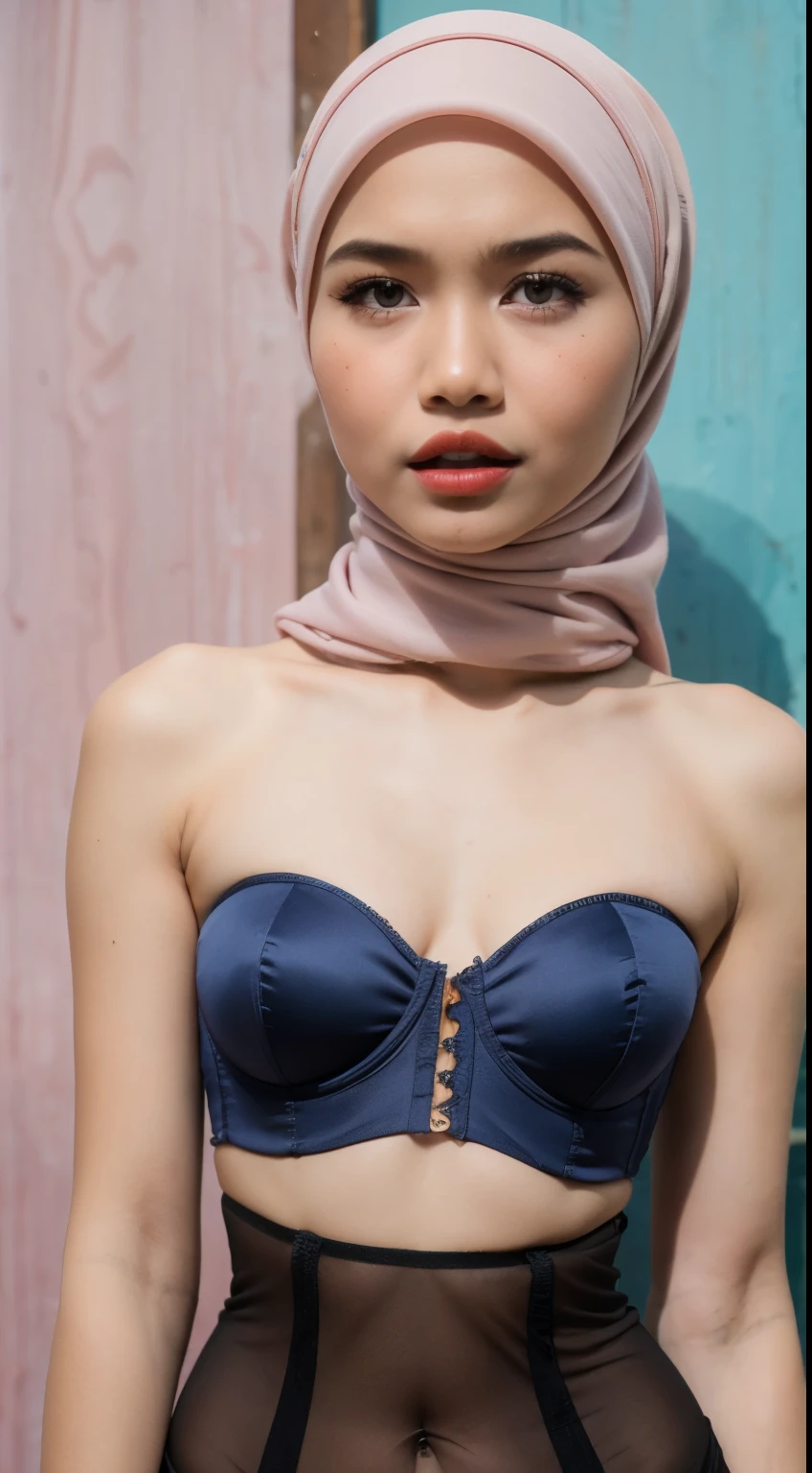 ((flat chest:1.3)), see-through T-shirt, Bodybuilder Naked, (((HIJAB MALAY GIRL))), masutepiece, High quality, UHD 32K, Realistic face, Realistic skin feeling , A Japanese Lady, , , Very cute and baby-like face, (((FLAT CHEST))), (MATRIX WORLD), ((look In front  at the camera and SADNESS)), ((())), (((CUTE GIRL))), ((BLUE LIPS)), ((Wearing burgundy satin bra and panties see-through pattern)) little Bodybuilder, (((small face & head)))