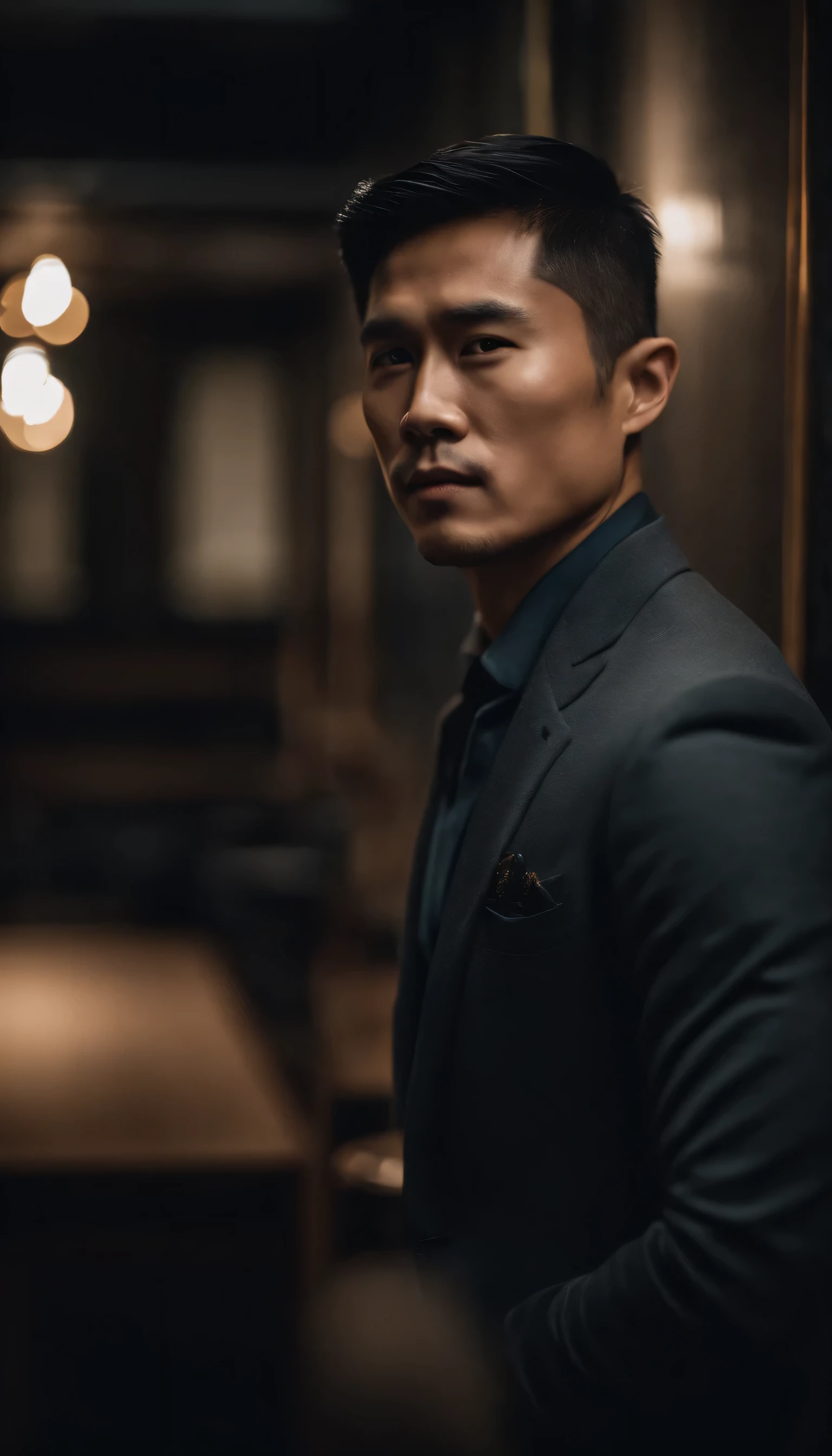 Portrait of a handsome Asian man