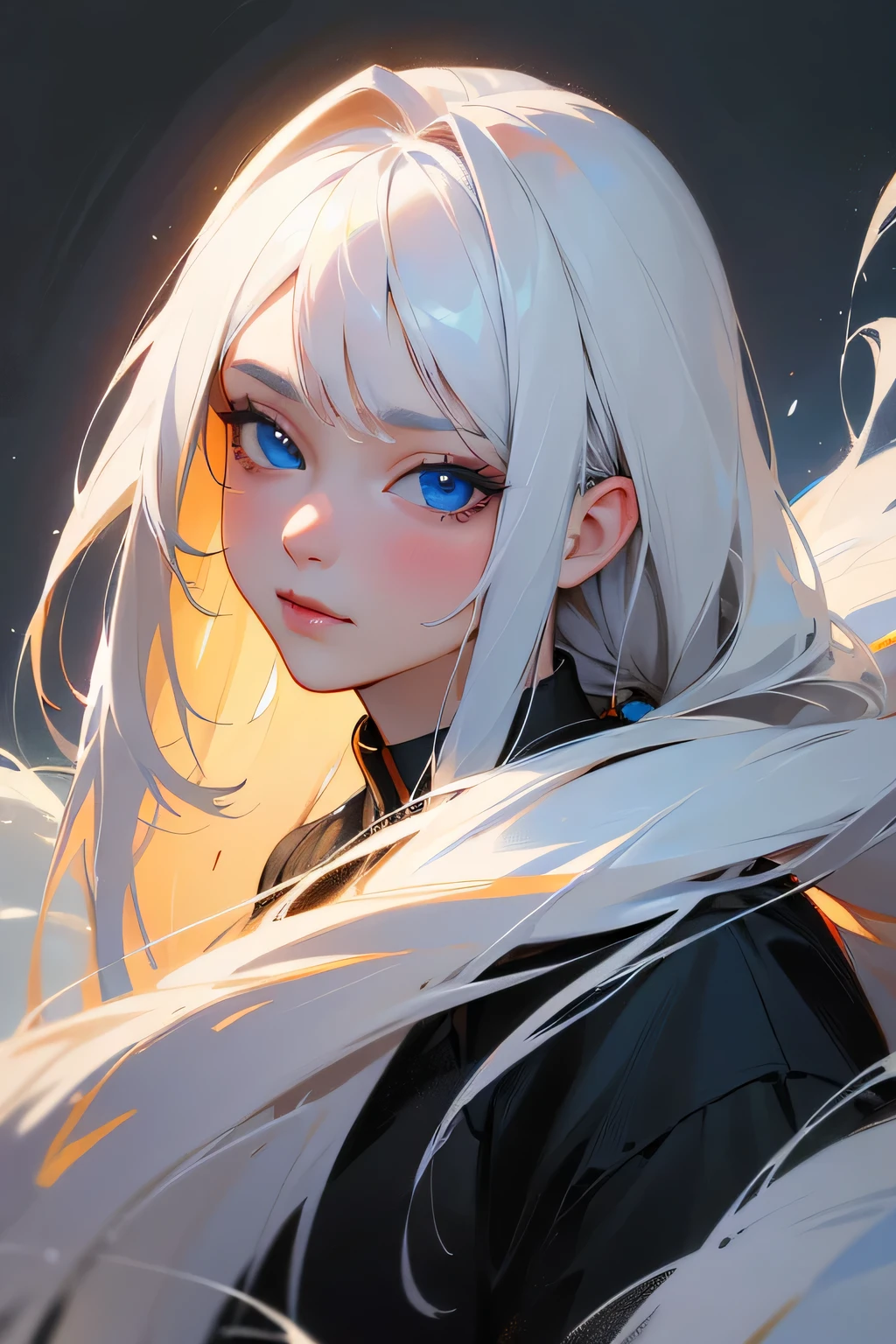 (best quality, 8k, highres, masterpiece:1.2), ultra-detailed, realistic:1.37, portrait, traditional oil painting, vibrant colors, soft lighting, beautiful detailed eyes, beautiful detailed lips, two long tails, Flowing white hair precautions：
- To better express the characteristics of the subject，I will &quot;streamer, White hair, blue eyes” translated as “streamer, white hair, “blue eyes”。
- The subject of the picture is a streamer with long white hair（Game anchorman），And highlighted the details of white hair and blue eyes。
- Keyword &quot;best quality, 8k, highres, masterpiece:1.2” indicates extremely high image quality，Provides fine textures and realistic details。
- “ultra-detailed”和“realistic:1.37” further emphasizes detail and realism。
- &quot;portrait&quot; specifies the art style，Highlights the facial features of the characters in the painting。
- &quot;traditional oil painting&quot; describes the use of traditional oil painting materials and brushstrokes，Adds an artistic atmosphere to the picture。
- &quot;vibrant colors&quot; emphasizes the bright colors of the picture，Bring the whole picture to life。
- &quot;soft lighting&quot; specifies a soft lighting effect，Add a soft atmosphere to the picture。
- &quot;beautiful detailed eyes&quot; and &quot;beautiful detailed lips&quot; describe the details of the person&#39;s facial features，Ensure that the generated images do not have deformed facial features。
- &quot;two long tails&quot; means the character has two long braids，Highlights the character&#39;s modeling features。
- &quot;flowing white hair&quot; describes the flowing white hair of the character。

Please try to generate high-quality prompts according to the above requirements。If there are any problems，Please feel free to ask me questions。