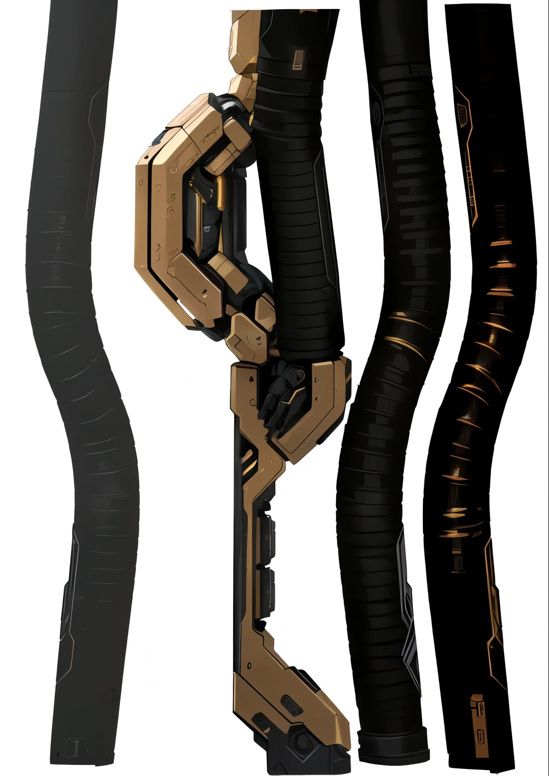 existem muitos tipos diferentes de tubos seguidos, cobra, scaled arm, long arms, serpente, detailed arms, arte conceitual de arma, long arm, cobra body, AI robot tendril remnants, science fiction sword, minhoca, exoesqueleto marrom, science fiction weapon, projeto de arma, infinity blade concept art, texturas giger, a close-up of a futuristic object with several tubes in it, exoesqueleto marrom, Connection,warframe, cano detalhados, AI robot tendril remnants, esteira de tanque de guerra alongados, goela quente detalhada,, science fiction weapon, detalhado, alguma armadura curva, alguns tubos curvados, power cables with futuristic details, a close up of a robot with a big head and a big body, conceito de arte mecanizada, arte conceitual | Dison, a big anime mecha robot, deus grego em estilo mecha, official arte conceitual, retrato completo do Electromancer, robot arte conceitual, symmetric arte conceitual, concept illustration, mega mecha humanoide, ultra detailed arte conceitual, with lots of piping, many power cables, Too much wiring.