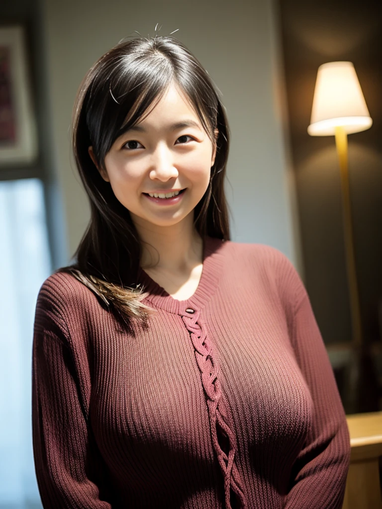 50 year old mature woman、Japanese women、sexy,Fine skin、Star Piece、Beautiful breasts High quality、Perfect Sentence、so beautiful、High resolution face、Light makeup、Beautiful ass high quality、Glowing Beautiful Skin、Glowing Beautiful Skin step piece、Transparent beauty、Realistic、smile、Looking at the camera、Whitening skin、maStar Piece、Wavy Hair、Girlfriend、Beautifully colored knitwear、sexyな下着、Large Breasts
