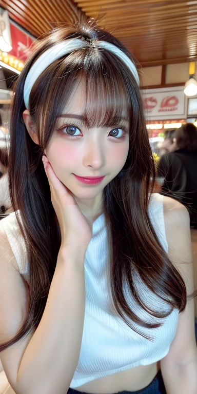 (8k, 4K, highest quality, High resolution:1.2), (masterpiece, Realistic, photo Realistic:1.37), One girl, alone, Beautiful Face, eyelash, (Fine grain, View your viewers, Fair skin, White skin:1.5), Beautiful Skin, Upper Body,
Large breasts with a clearly defined shape, Big Breasts,,,
Open-air hot spring,Shy、Full body photo、Innocent face, both sides facing up, Ridiculously long hair,, bangs, Headband, young, 20-year-old