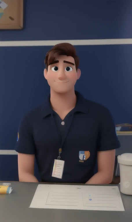 Um homem branco estilo disney pixar, alta qualidade, melhor qualidade