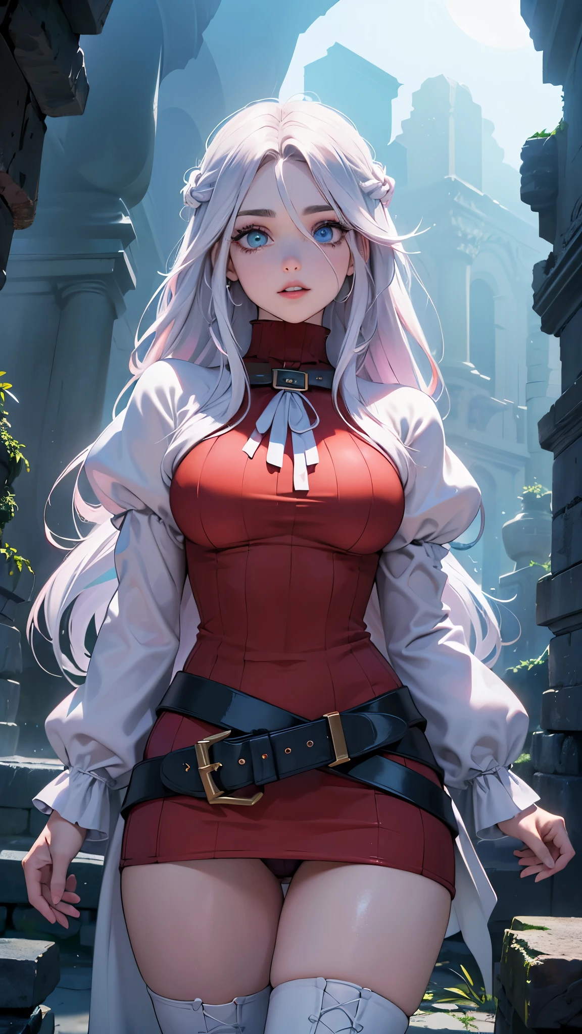 (La mejor calidad,Una high resolution,Ultra - detallado,actual),aty, noche de verano, aty, What hair, blue eyes, rojo hair, boina white , tiENe, Anteojos,,(Fondo de ruinas de mazmorra en ruinas tenebroso :1.4 ),
ROMPER What hair white , muslos, tiENe, (vestido negro) , botas, Anteojos, capa, sweater, zettai ryouiki, boina, botas hasta el muslo, calzado blanco, ribbed sweater, Loose belt,solo,
PELELE al aire libre, ,(Fondo de ruinas de mazmorra EN ruinas:1.4 ),
ROMPER (Obra maestra:1.2), mejor calidad, high resolution, fondo de pantalla de unidad 8k, (illustration:0.8), (hermosos ojos detallados:1.6), cara extremadamENte detallada, Perfect lighting, CG extremadamENte ,coverojo_pezones,coverojo_ombligo,luz_sonrisa ,(medio_eyes:1.4),What_espada,deber,axila,somnoliENto,Dynamic_de pie,rojo_sweater,aparte_piernas,magical_efecto,pulmp,Grande_tetas,luz_abierto_boca,preparar_a_espada, ,(Fondo de ruinas de mazmorra EN ruinas:1.4 ), (Detalles de la cara: 1.5, ojos azules brillantes, hermoso rostro, ojos bonitos, revestimiento del iris, labios delgados: 1.5, delgado, pale and sharp eyebrows, Largo, dark eyelashes, double tabs),(no mutaciones), (aty:1.4), (Ati V2.1),( fondo cueva piedras Grandes caverna :1.4),( pose Dynamic) (Obra maestra: 1.4), (8k, realista, foto cruda, La mejor calidad: 1.4),(manos perfectas detailed : 1.4 ),( colores brillantes), (perfect anatomy), (mostrando panties:1.4 ), (cayendo lluvia nublado :1.4)