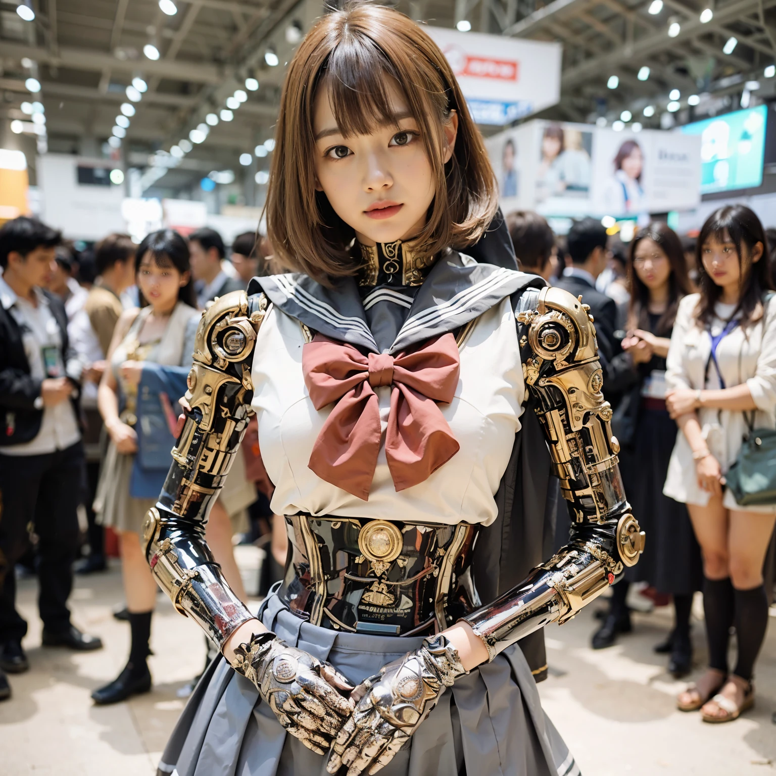 (masterpiece, best quality:1.2), (8k uhd, 16k, 32k, ultra high res), (photorealistic:1.37), (RAW photo), ultimate-realistic, ultimate-realistic details, ultimate-realistic texture, ultimate-intricate details, ultimate-realistic lighting, ultimate-realistic shadow, japanese girl, ultimate-cute face, ultimate-RAW skin, ultimate-realistic eyes, woman in powered suit, cannon mounted on shoulder, very cute face, mechanical, extremely intricate details, full body shot, ultimate photorealistic, clear stream