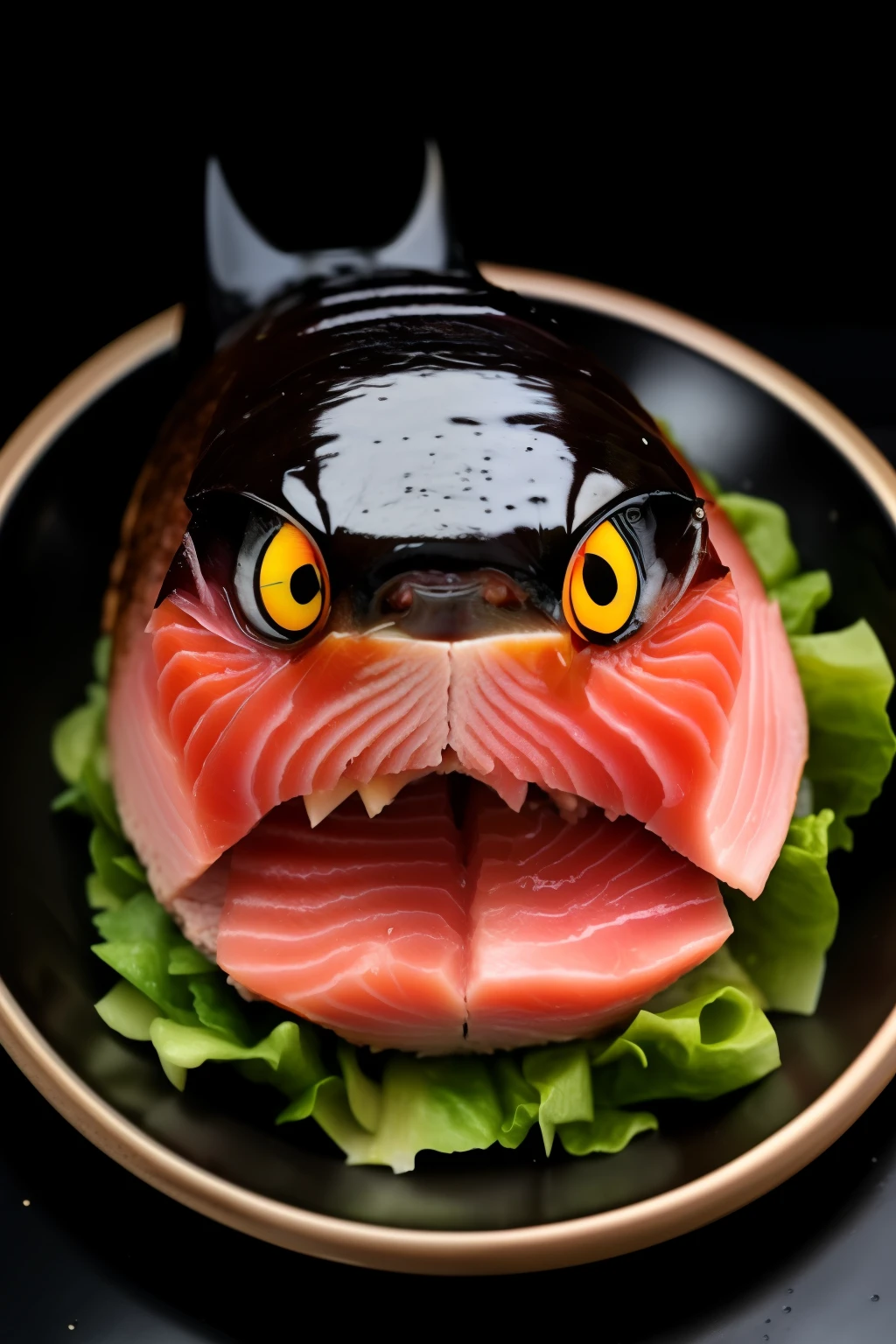 Tuna fish with angry face