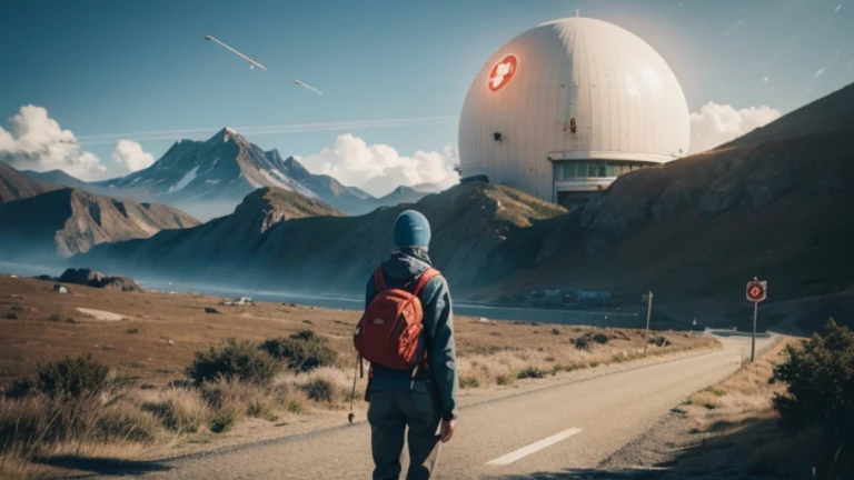 4K,beautiful girl,simon stålenhag,SF,Illustration, science fiction artwork