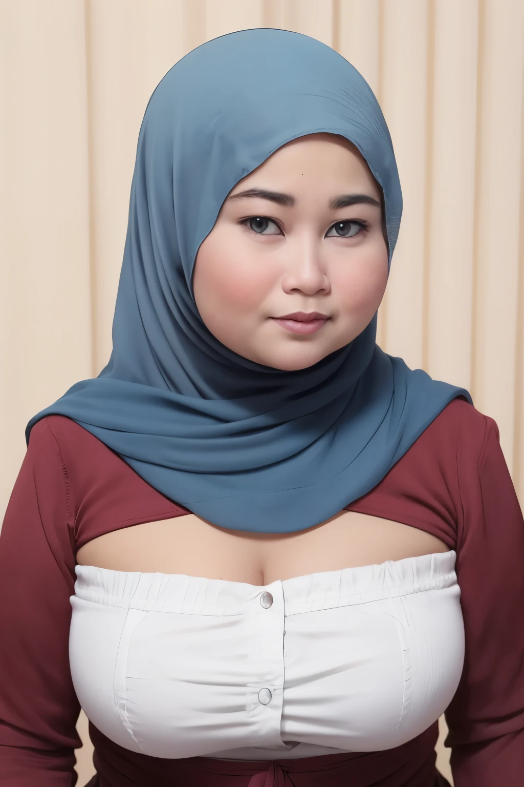 ((Chubby:1.6)), ((Flat Chest)), Naked, Angry pose, Angry face, (((HIJAB MALAY GIRL))), masutepiece, High quality, UHD 45K, Realistic face, Realistic skin feeling , A Malaysia Lady, , , Very cute and baby-like face, (((FLAT CHEST))), (MATRIX WORLD), ((look In front at the camera and SADNESS)), ((())), (((CUTE GIRL))), ((WHITE PASTEL LIPS)), ((WEARING STRAPLESS PASTEL)), ((CHUBBY)), ((UNDRESS)). Brown, Flat Chest,