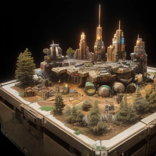 6598年Mars realistic model, (bifurcation, original photo, best quality, masterpiece:1.4),SteampunkCyberpunk6820 City,(CyberpunkMars light:1.3), Mars (related to land),(in a small nature box:1.3),Isometric, small nature, landscape on foundation,landscape,