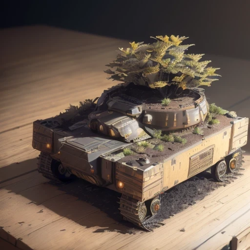 3598年Mars realistic model, (bifurcation, original photo, best quality, masterpiece:1.4),SteampunkCyberpunk6820 City,(CyberpunkMars light:1.3), Mars (related to land),(in a small 黑金 plant landscape tank box:1.3),Isometric, small nature, landscape on foundation,landscape,((Ivory base))