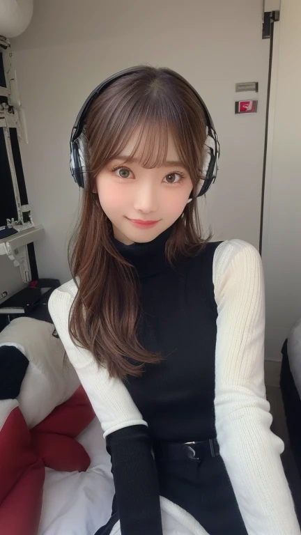 (masterpiece:1.5)、(Realistic:1.5)、(highest quality:1.4、8k、RAW Photos)、
Ultra-high resolution、Professional Lighting、Perfect dynamic composition、Photographed indoors、
Film Grain、chromatic aberration、(Bokeh:1.1)、
Frank、Sophisticated、charm、Ultra-realistic、Attention to detail、Golden Ratio、
(1 girl)、Slender girl、Delicate and charming girl、Cute Woman:1.4、
Serious expression、Looking at the audience、Sculptural installation、Sit on the sofa and relax、
Light brown hair、Shiny Hair、Hairstyle: Ponytail、
real skin、
Shut your mouth.、Beautiful Eyes、double eyelid、Thin arms、、
(She is wearing a black turtleneck ribbed sweater dress.:1.0)、Show off your thighs,BREAK ((Detailed face, Professional photography)), ((NSFW, zettai ryouiki, 1 girl)), Ultra-high resolution, (Realistic: 1.4), RAW Photos, highest quality, (PhotoRealistic Stick), concentrated, Soft Light, ((30 years old)), ((Japanese)), (( (Young Face))), (surface), (Depth of written boundary), masterpiece, (Realistic),(inside ISS):3, woman, ,astrovest:2,headphone:2,smartwatch,,bangs, ((1 girl)),(black sleeves):2,(black tights):2,inside spacestation,inside spacecraft,,zero gravity,smile,open leg,blush:1.5,hidden hands,neotech