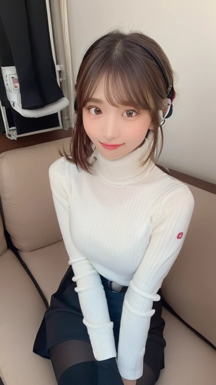 (masterpiece:1.5)、(Realistic:1.5)、(highest quality:1.4、8k、RAW Photos)、
Ultra-high resolution、Professional Lighting、Perfect dynamic composition、Photographed indoors、
Film Grain、chromatic aberration、(Bokeh:1.1)、
Frank、Sophisticated、charm、Ultra-realistic、Attention to detail、Golden Ratio、
(1 girl)、Slender girl、Delicate and charming girl、Cute Woman:1.4、
Serious expression、Looking at the audience、Sculptural installation、Sit on the sofa and relax、
Light brown hair、Shiny Hair、Hairstyle: Ponytail、
real skin、
Shut your mouth.、Beautiful Eyes、double eyelid、Thin arms、、
(She is wearing a black turtleneck ribbed sweater dress.:1.0)、Show off your thighs,BREAK ((Detailed face, Professional photography)), ((NSFW, zettai ryouiki, 1 girl)), Ultra-high resolution, (Realistic: 1.4), RAW Photos, highest quality, (PhotoRealistic Stick), concentrated, Soft Light, ((30 years old)), ((Japanese)), (( (Young Face))), (surface), (Depth of written boundary), masterpiece, (Realistic),(inside ISS):3, woman, ,astrovest:2,headphone:2,smartwatch,,bangs, ((1 girl)),(black sleeves):2,(black tights):2,inside spacestation,inside spacecraft,,zero gravity,smile,open leg,blush:1.5,hidden hands,neotech