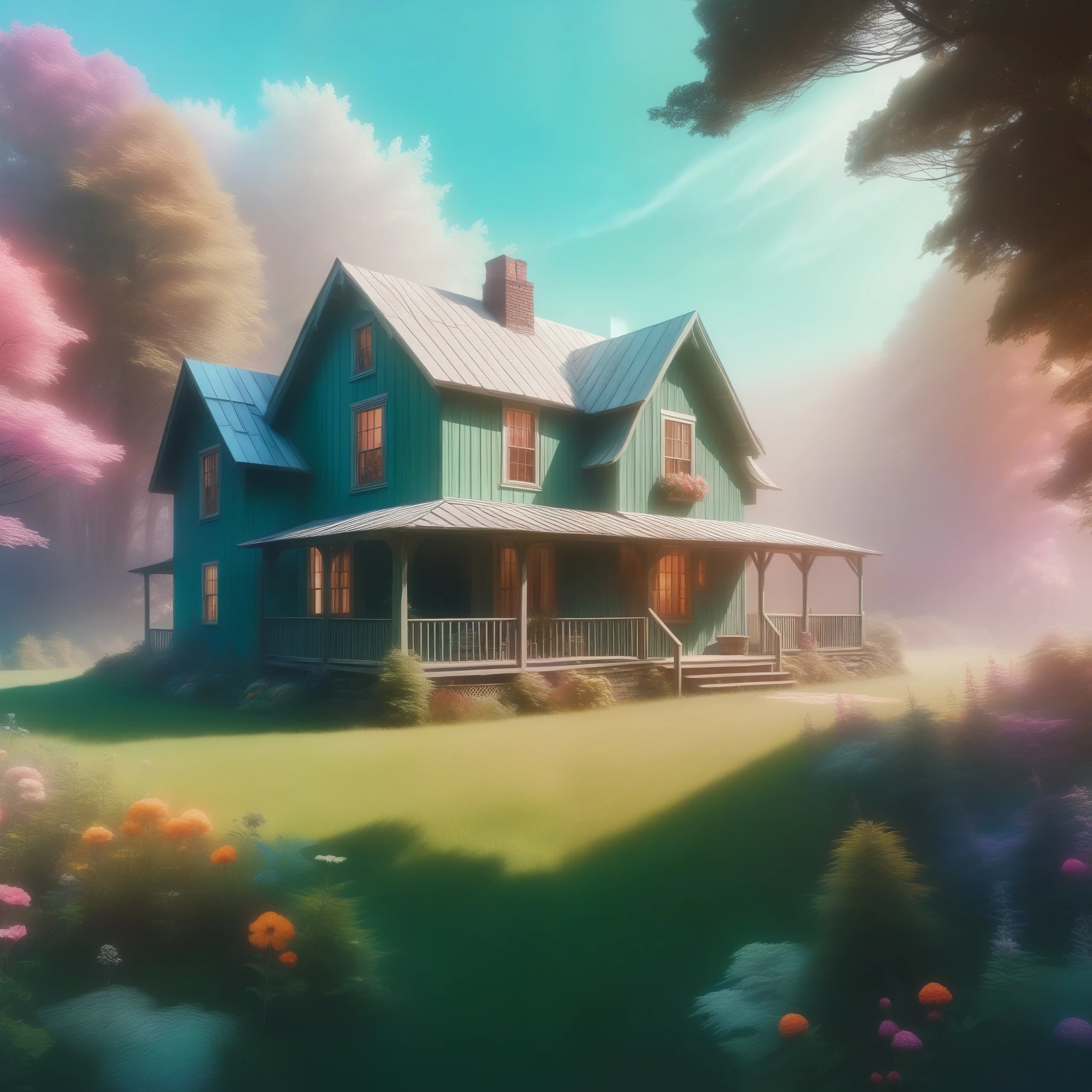 Cottagecore Romance meets Glitch Art in an Enchanting Ethereal Narrative Realism