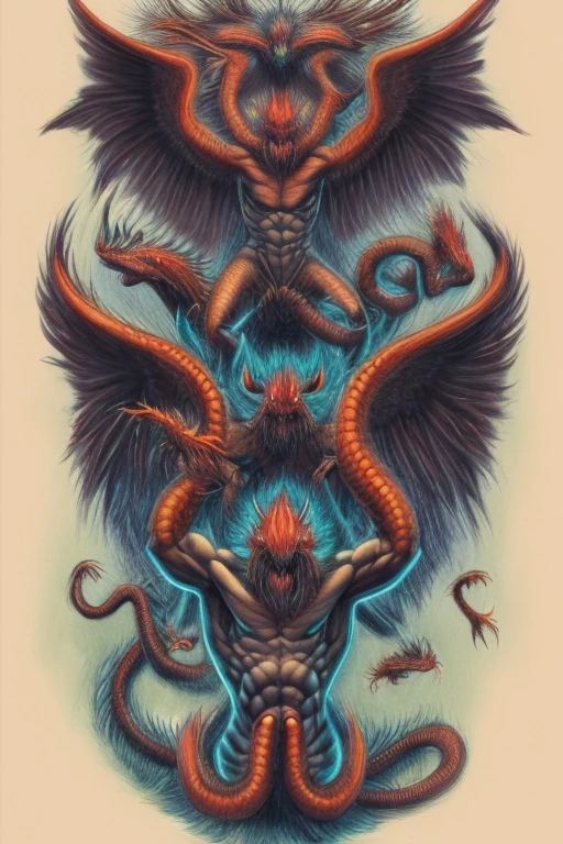 Demonio con serpientes 
