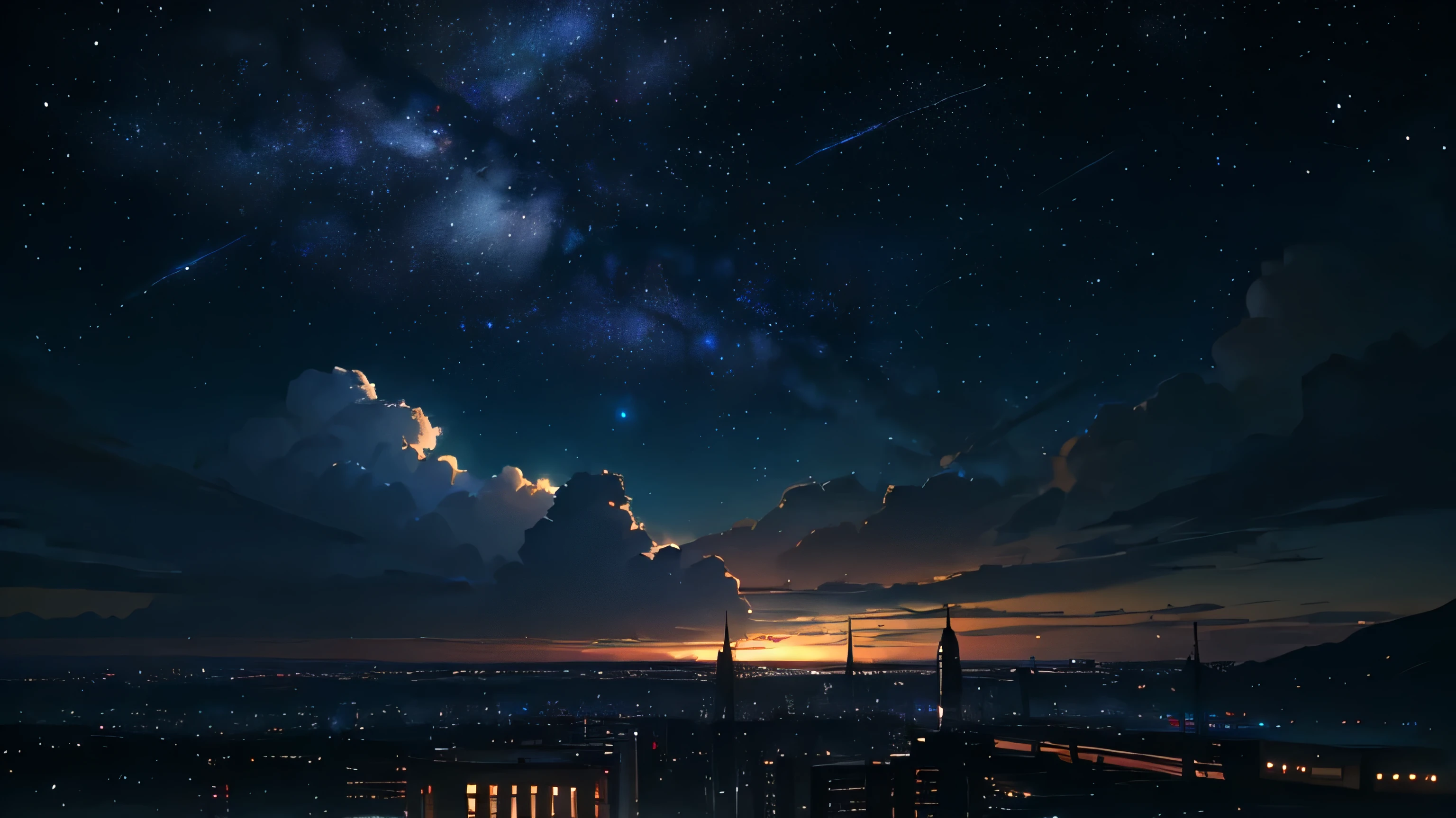 makoto shinkai's concept art, tumbler, magical realism, Beautiful anime scene, Space Sky. by makoto shinkai, ( ( ( makoto shinkai ) ), Anime Background art, Anime Background, makoto shinkai style, Anime movie background, Galaxy Express, No humans