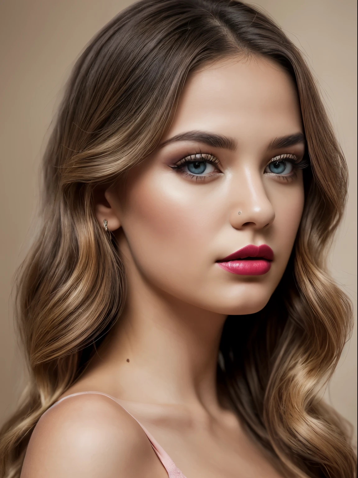 (Best quality,8K,A high resolution,Masterpiece:1.2, DSLR, 16k ),Ultra-detailed,(Realistic,Photorealistic,photo-realistic:1.37),Portrait, Creative style artwork, Historical, classical, Sophisticated, plethora of colors ,Highly detailed, Soft lighting, luxurious environment , black dress, there is young woman , girl wearing a red classy royal dress, performing a music video, slim fit (oval perfect shape, asymmetrical face structure, perfect proportion, almond eye type, hazal eye color, detailed eyes, yellow hair color, 34 inch breasts, hourglass figure, slim body, pale white skin tone ,sexy girl, 22 years old, soft wavy hair, looking away, attitude expression, professional makeup, pink lips)