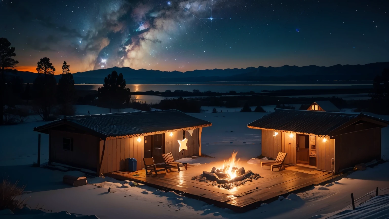 camp, Chabak, 밤 sky full of stars, tranquil night, masterpiece, amazing
