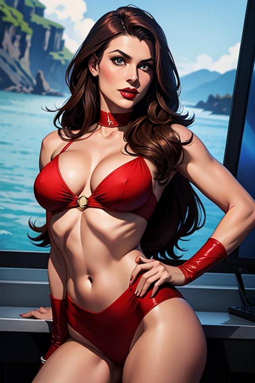 arafed woman with long hair and Red lipstick posing for a picture, Catarina, imagem de perfil, Red lips, foto profissional, mulher de 30 anos, Mulher de 3 0 anos, lobo angie, photo of jessica devic, foto de perfil profissional, moleksandra shchaslyva, com cabelo preto liso