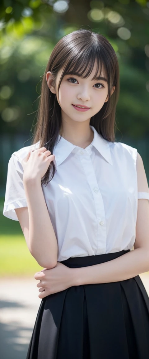 (masterpiece, highest quality:1.2), 8k, 12才のFull nudityの女の子, 85mm,Official AR RAW Photos, スーパースリムなスレンダーbeautiful girl, skirt、上Half BodyHalf BodyFull nudity、He rolled up his sleeveless white shirt.、Showing off your breasts、beautiful medium-sized breasts、Show me your ears、Naked girls photoshoot、Full nudity, Cute face, close, Half Body, It was a race, Gardenia, beautiful girl, , Thighs, Short sleeve, Station platform、 Looking at the audience, No makeup, (Big smile), Film Grain, chromatic aberration, Sharp focus, Face Light, Bright lighting, 10 generations, Detailed face, Background Blur, (Dark red tie:1.1)、((((((12 year old girl with her shirt tucked up))))))、((((((12才のFull nudity女子高生)))))、Tight waist、Embarrassing pose、Shy and nervous girl、 Sad face