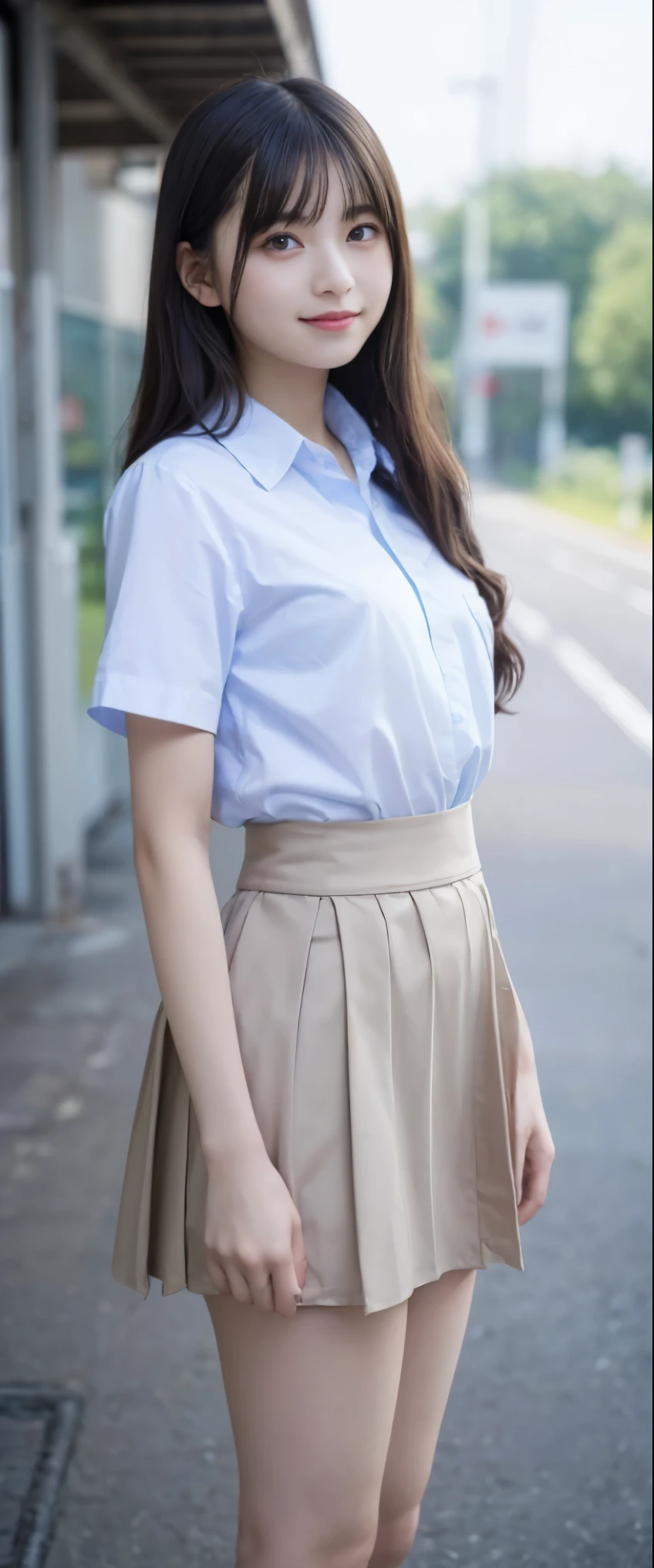 (masterpiece, highest quality:1.2), 8k, 12才のFull nudityの女の子, 85mm,Official AR RAW Photos, スーパースリムなスレンダーbeautiful girl, skirt、上Half BodyHalf BodyFull nudity、Short sleeveの白シャツをたくし上げた、Showing off your breasts、Beautiful medium breasts、Show me your ears、Naked girls photoshoot、Full nudity, Cute face, close, Half Body, It was a race, Gardenia, beautiful girl, , Thighs, Short sleeve, Station platform、 Looking at the audience, No makeup, (Big smile), Film Grain, chromatic aberration, Sharp focus, Face Light, Bright lighting, 10 generations, Detailed face, Background Blur, (Dark red tie:1.1)、(((((( girl with her shirt tucked up))))))、((((((12才のFull nudity女子高生)))))、Tight waist、Embarrassing pose、Shy and nervous girl、 Sad face