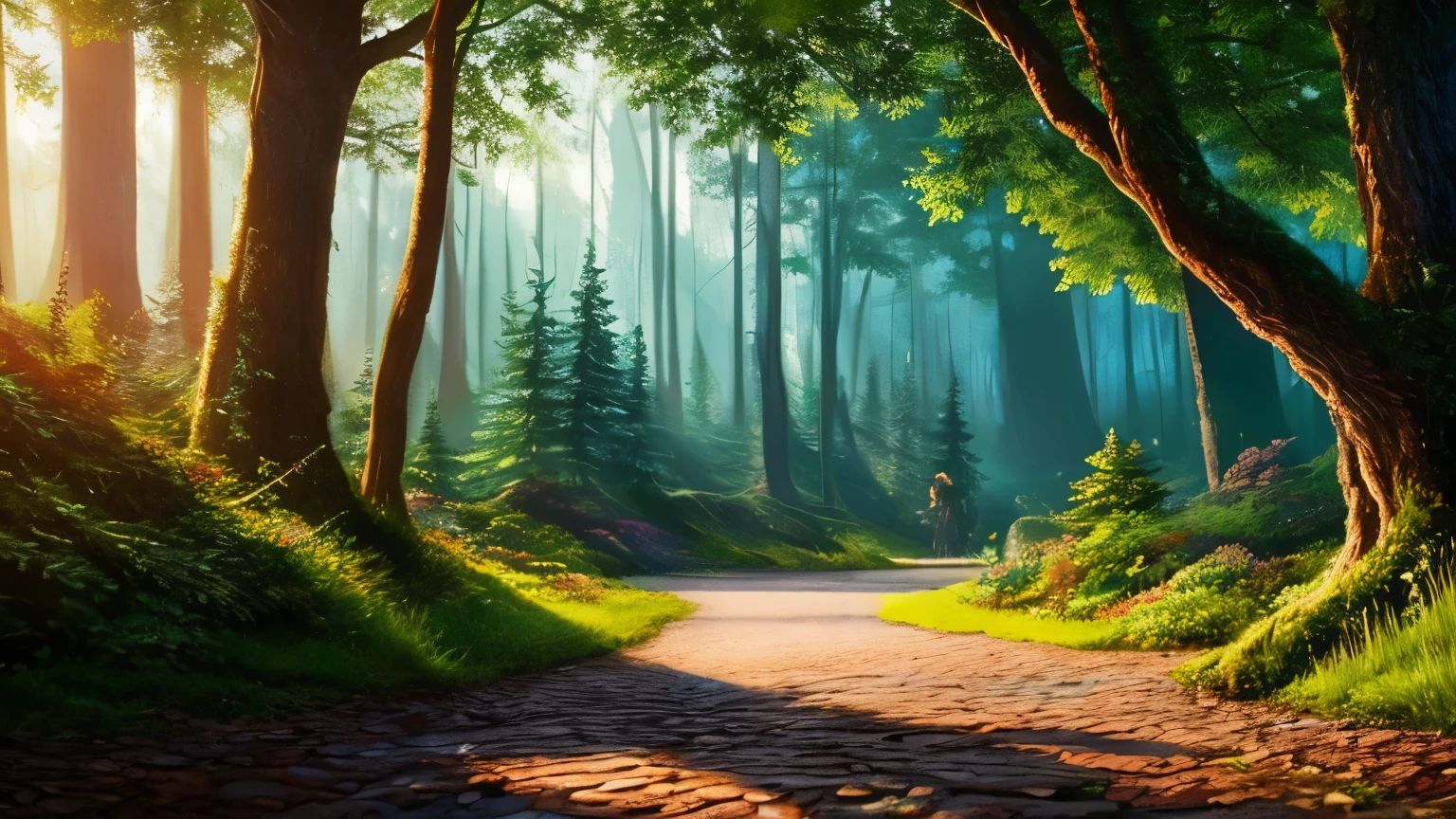 masterpiece, best quality, high quality,extremely detailed CG unity 8k wallpaper, An enchanting and dreamy scene of a fantasy forest, with towering trees, glowing mushrooms, and hidden fairy glens, creating a sense of mystique and enchantment, artstation, digital illustration, intricate, trending, pastel colors, oil paiting, award winning photography, Bokeh, Depth of Field, HDR, bloom, Chromatic Aberration ,Photorealistic,extremely detailed, trending on artstation, trending on CGsociety, Intricate, High Detail, dramatic, art by midjourney