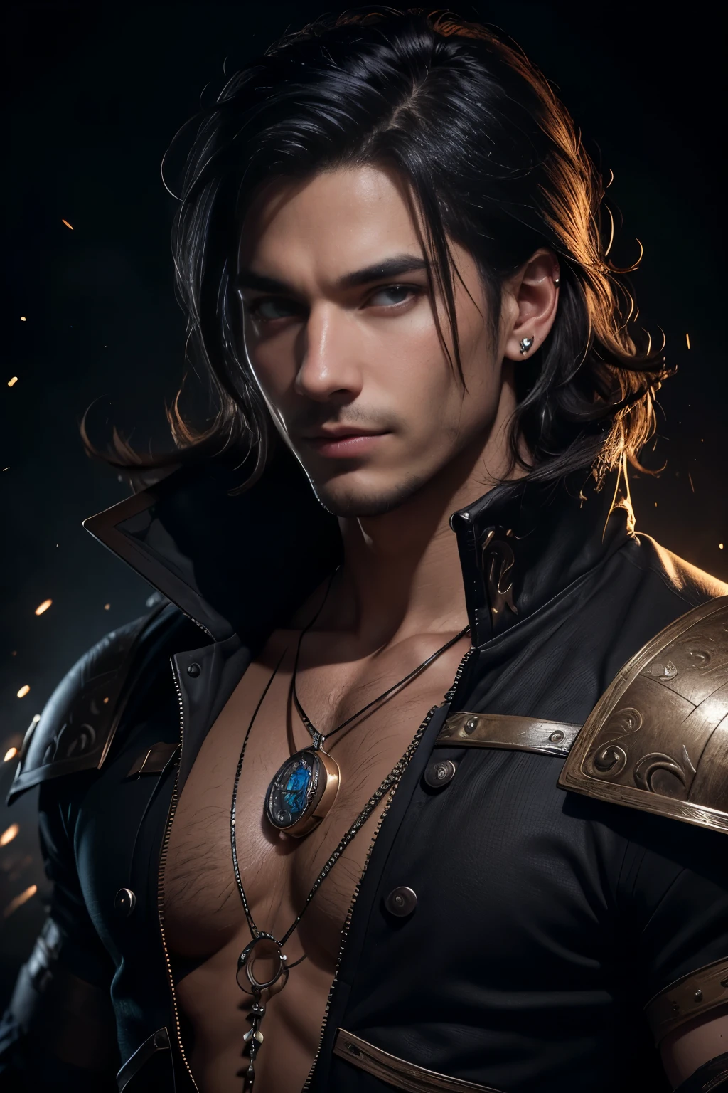 1man, berserker, back slit hair, masculine, smirk, dynamic poses, golden eyes, intricate armors, solo focus, realistic, dynamic pose realistic, detailed and correct facial structure, LEON S. KENNEDY, handsome, attractive, slightly muscular, cinematic lighting, unreal engine, trending on ArtStation, intricate details, masterpiece, best quality, by Irakli Nadar, Greg Rutkowski,(((best quality))),(((ultra detailed))),(((masterpiece)))