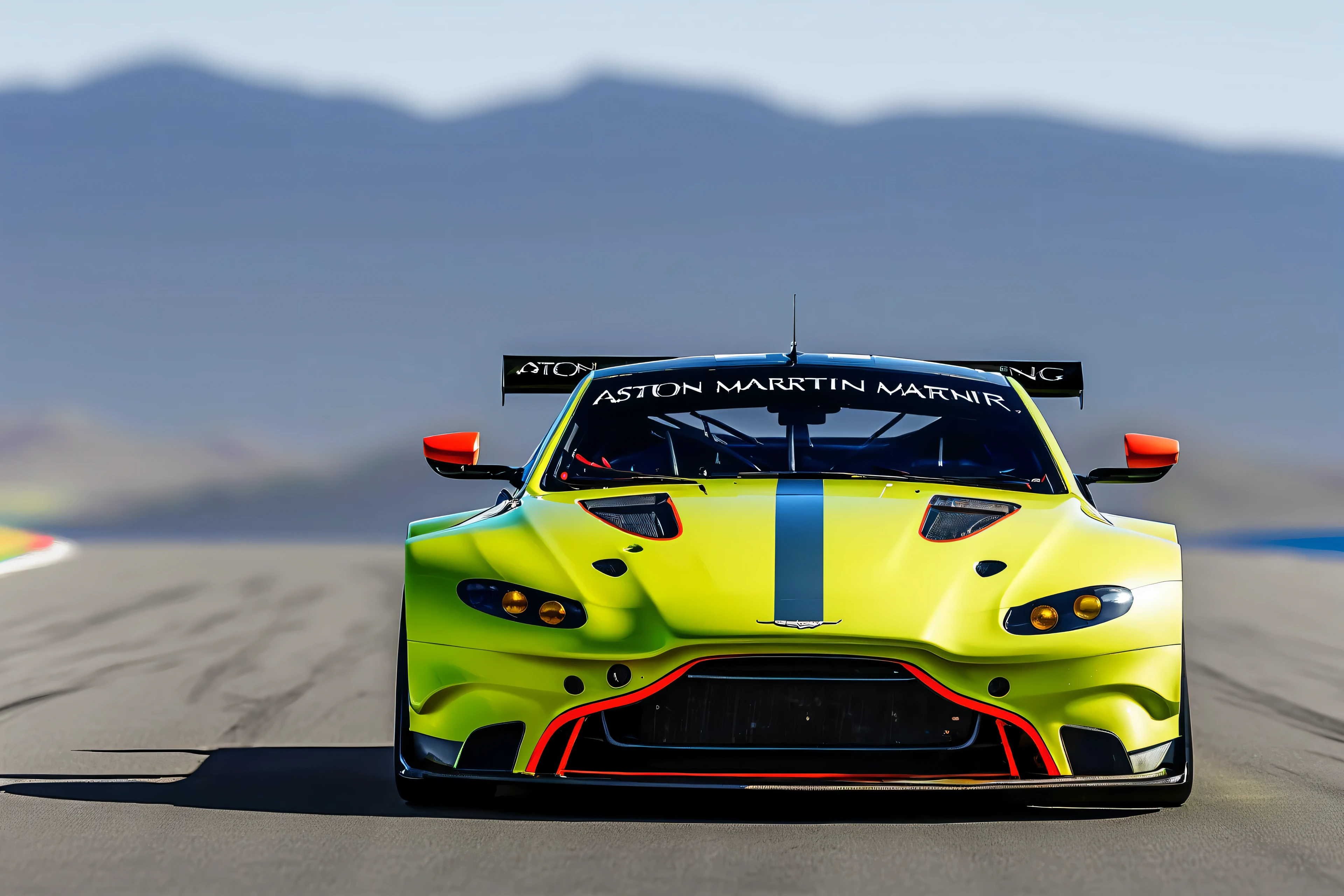 aston martin v8 vantage amr gte, cinematic lighting, award winning, masterpiece, (best quality:1.3), super detail, 4k, UHD, HDR