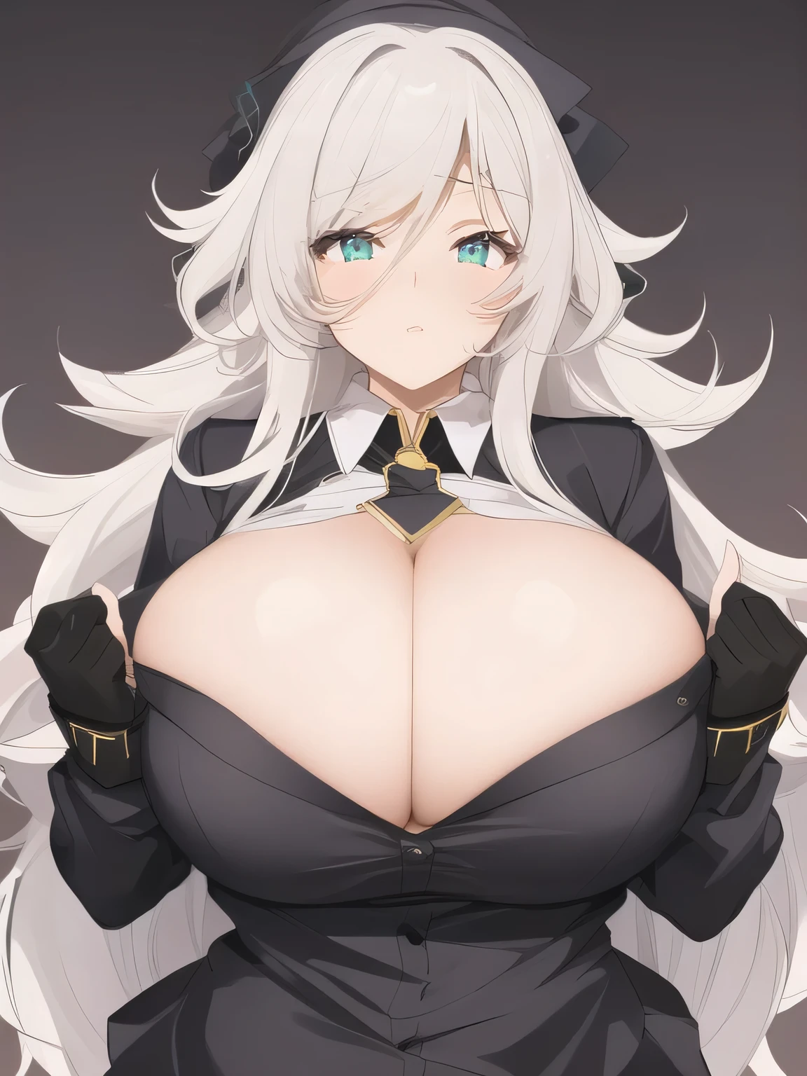 Big Breastsでメガネをかけたアニメの女の子がカメラに向かってポーズをとる, with a Large Breasts, with Large Breasts, She has tits, thick, Big Breasts!, Fluffy breasts, tits, Big Breasts!!, High resolution consignment, The scales that cover her chest, breasts covered and SFW, Cleavage, Damn, Large Breasts, (SFW) Safe at Work, Big Breasts