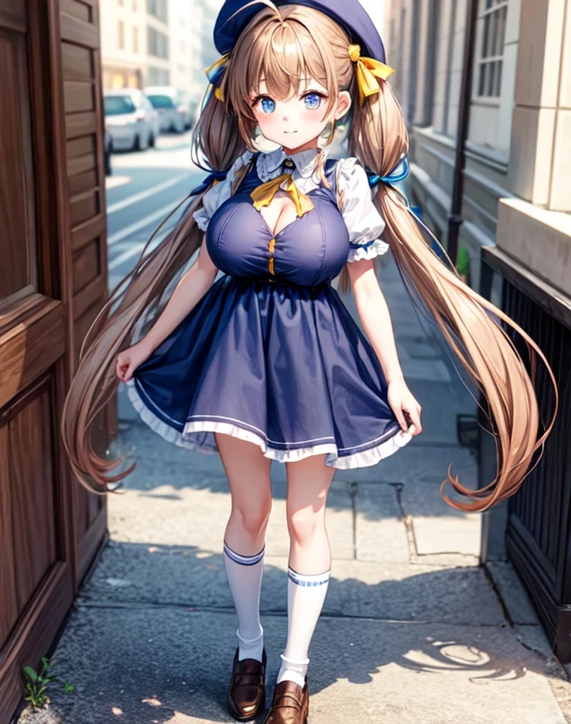 (masterpiece:1.2), (highest quality:1.2),, Curvy but slender body, Perfect Eyes, Perfect Face, Perfect lighting, 2 girls, ，On campus，（Standing position），（Tight sleeveless shirt），（whole bodyのショット），（Tight yellow mini skirt），（Cute Smile），Curly Hair, You can see the line of your buttocks, Detailed outdoor background, Low exposure, eye shadow, Thick eyelashes, Fantasy, Watching the audience, whole body、blue sky、Bright and beautiful face、Young shiny glossy white glossy skin、The ultimate beauty、The most beautiful brown hair in the world、Thin Hair、Long Hair、Shiny beautiful bangs、Big, bright blue eyes、Very beautiful and lovely 18 year old, The most beautiful girl in the world、Medium chest，Distant position