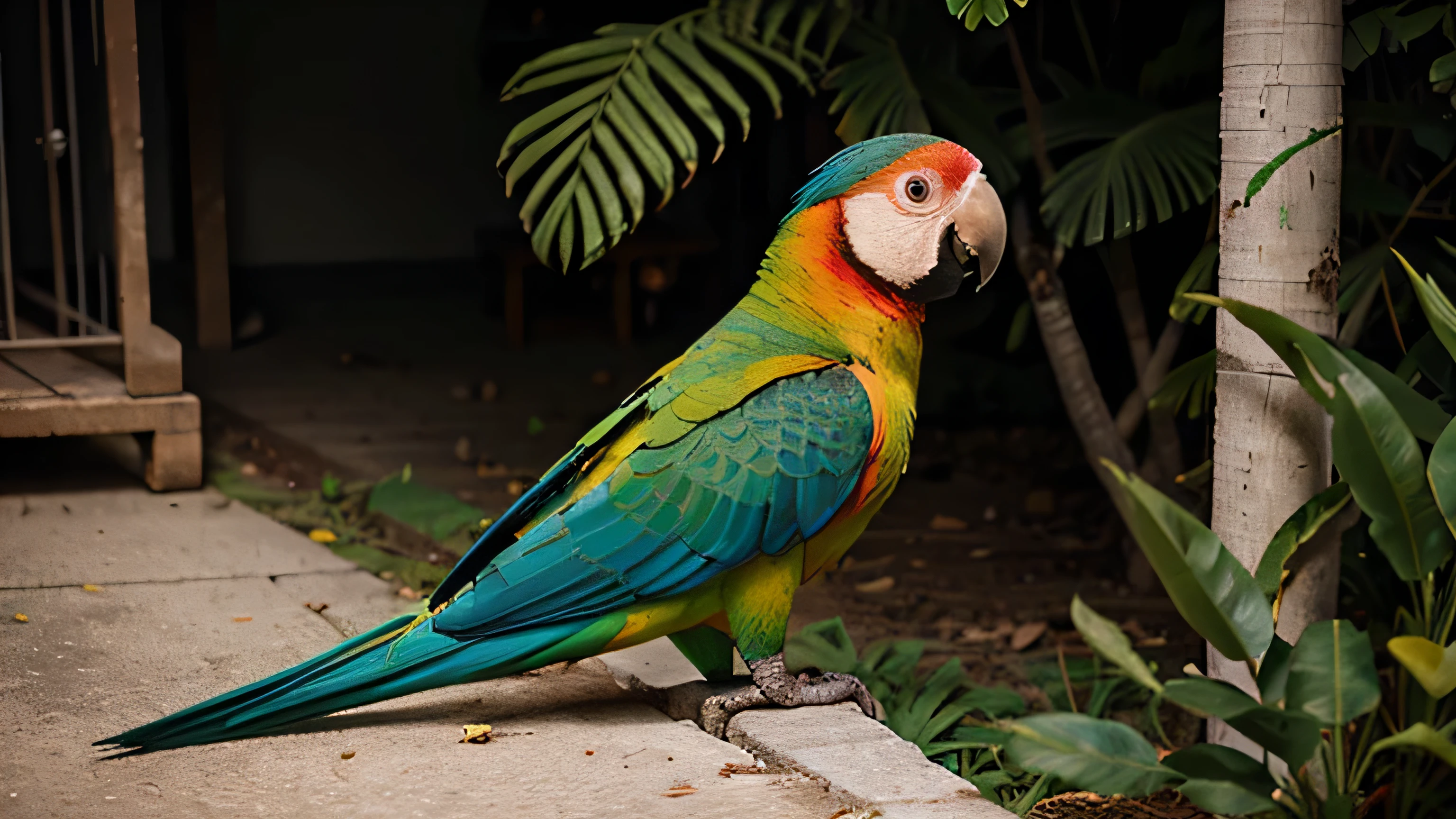 beautiful tail parrot