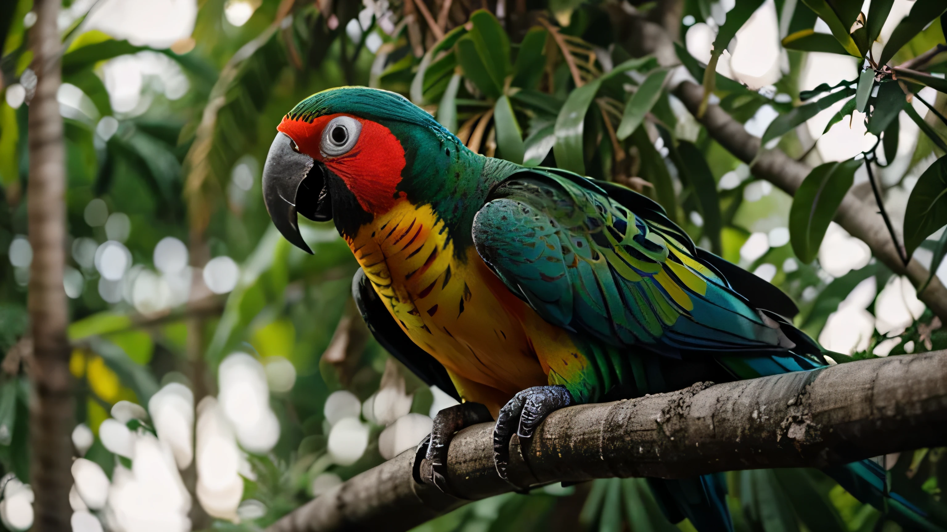 beautiful tail parrot