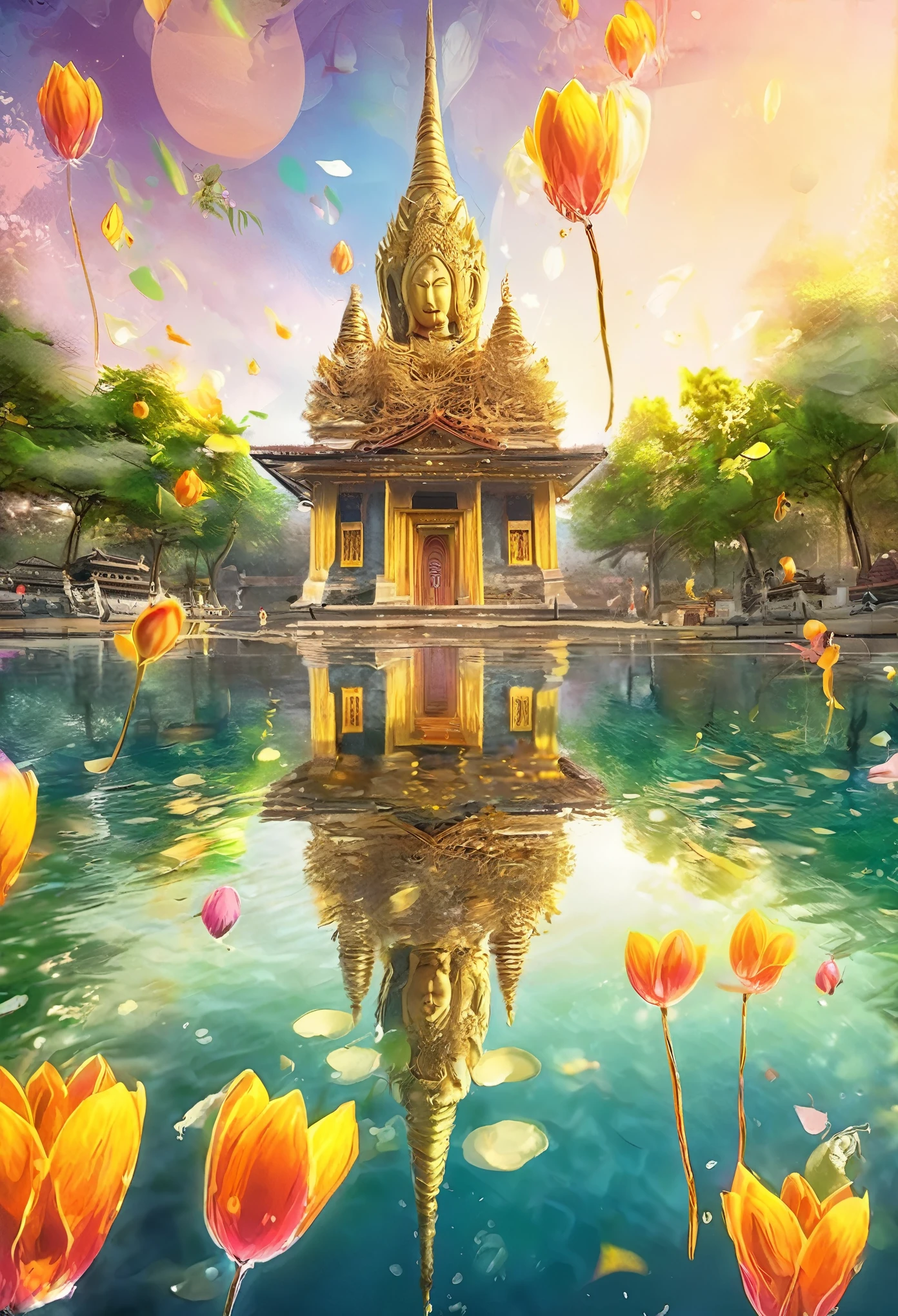 best quality,4k,highres,ultra-detailed,realistic,ultra-fine painting,vivid colors,bokeh,portraits
a buda floating in mid-air, temple ambiance