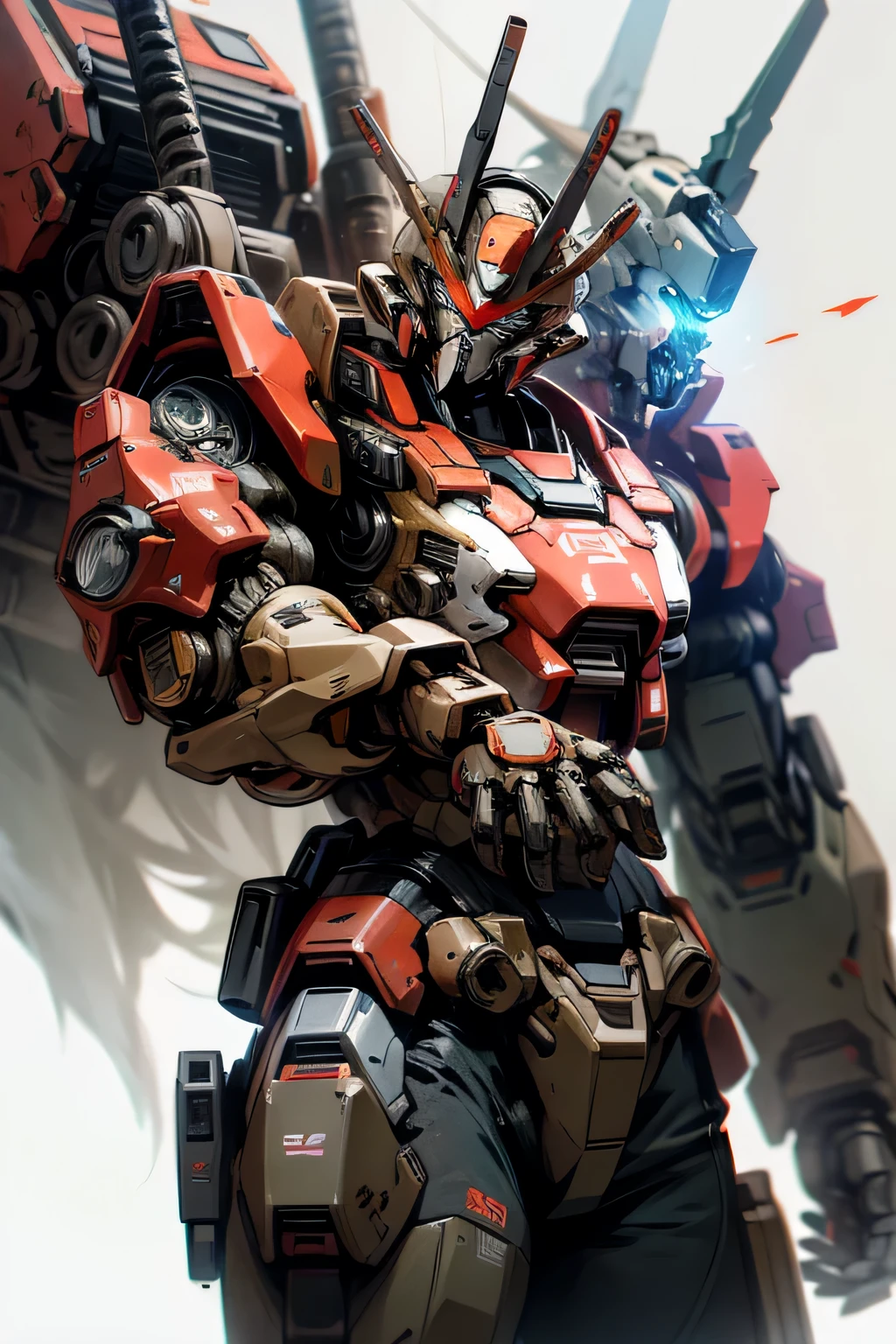 Space Fuse, Amor Red Core 6, Titanfall game style mech, Gundam fuse