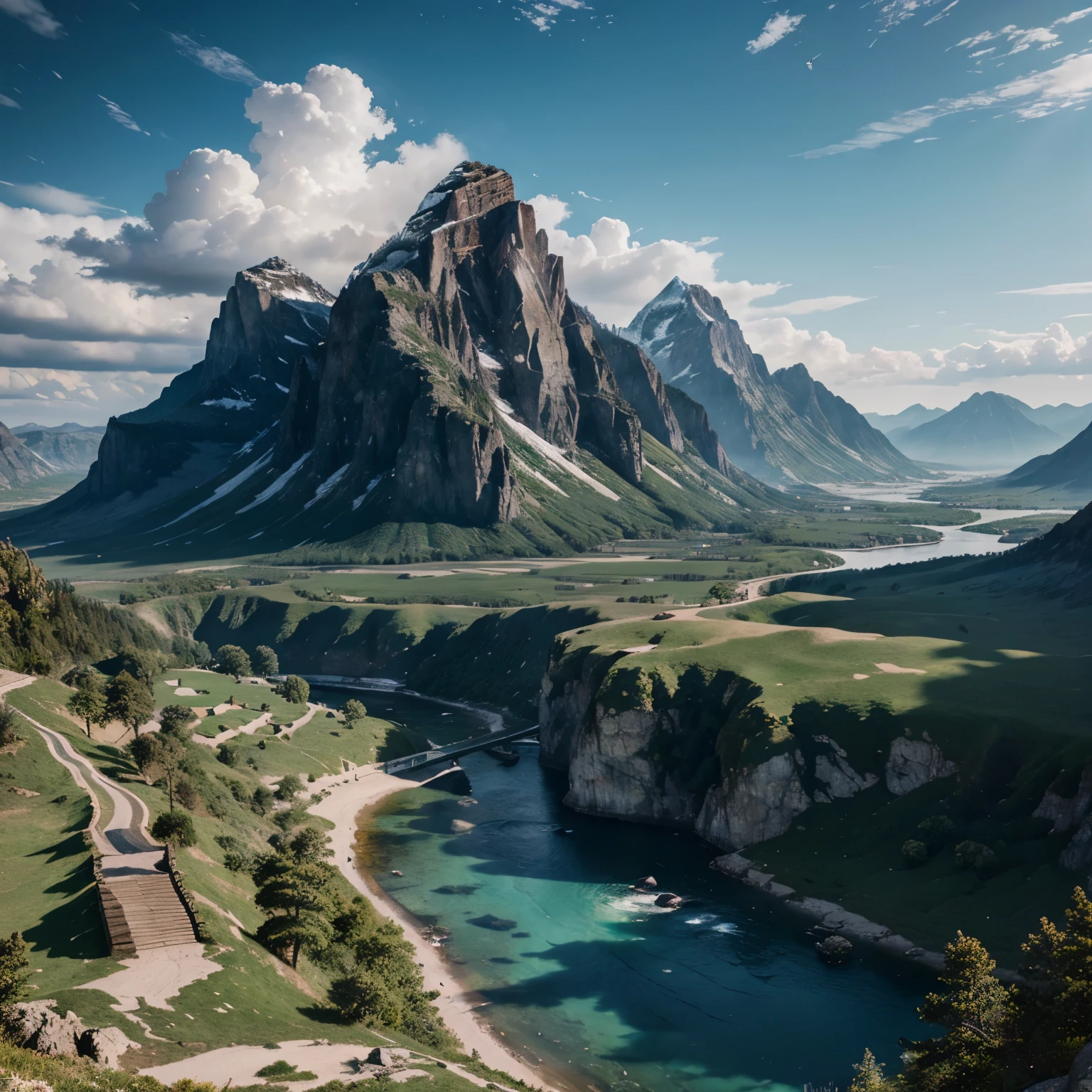 High quality, highly detailed CG unity 8k wallpaper beautiful landscape oil painting