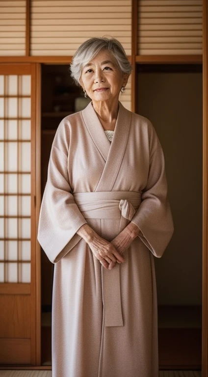 70-year-old woman in Japan、Inside the room、Ageing、